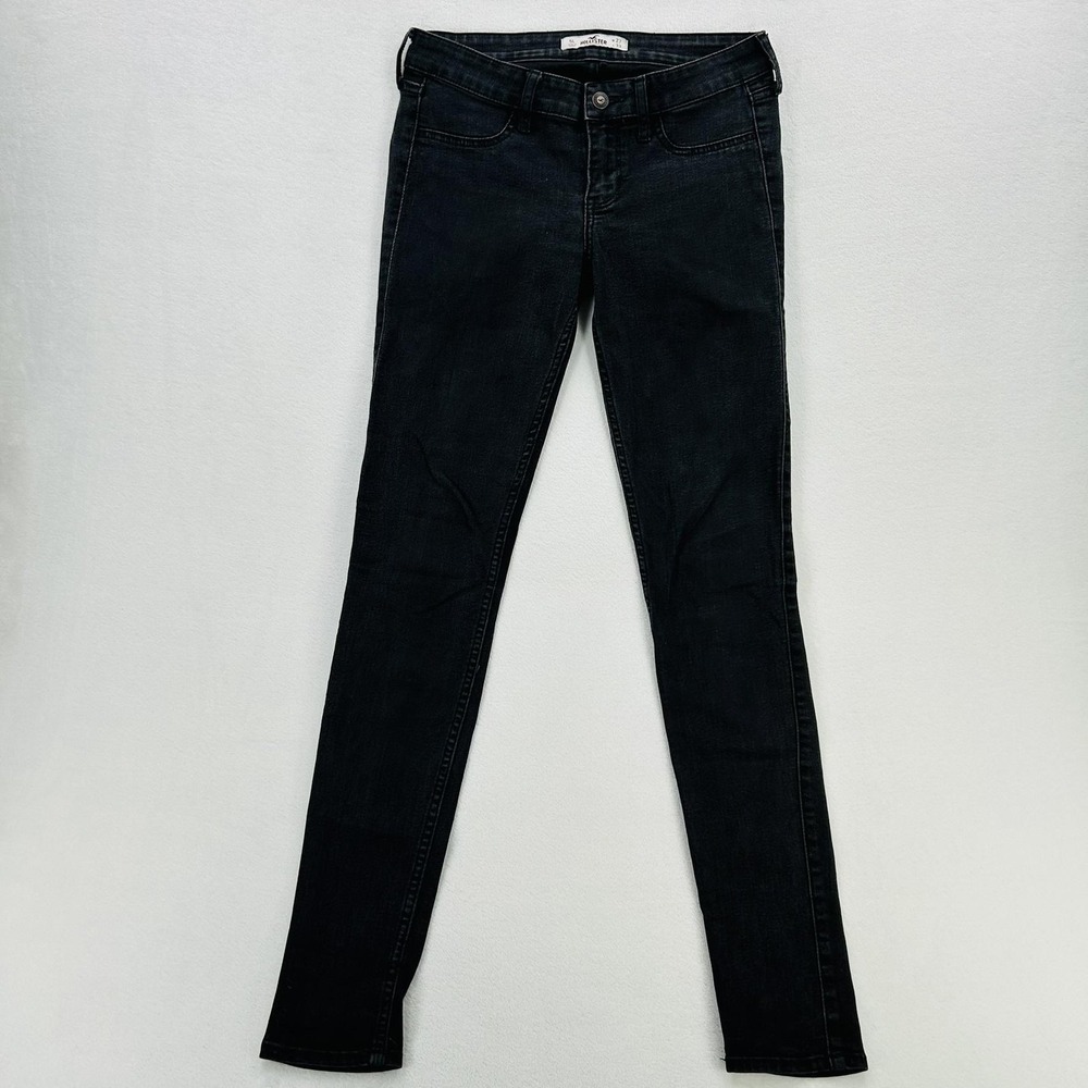 Hollister Jeans Juniors 5L 27x33 Gray Charcoal Wash Skinny Stretch Denim Pants